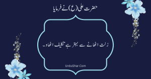 Hazrat Ali Quotes In Urdu