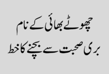 A letter to the younger brother to avoid bad company چھوٹے بھائی کے نام بری صحبت سے بچنے کا خط