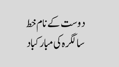 دوست کے نام خط سالگرہ کی مبارکباد