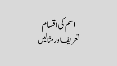 اسم کی اقسام