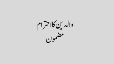 Waldain Ka Ehtram Essay in Urdu والدین کا احترام مضمون