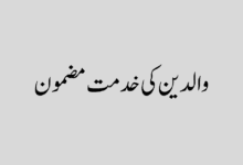 والدین کی خدمت مضمون