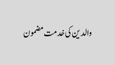 Waldain ki khidmat Essay in Urdu والدین کی خدمت مضمون