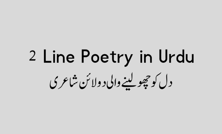 2 Line Poetry in Urdu 2 Line Poetry in Urdu