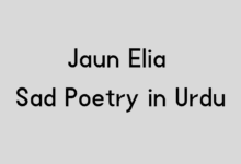 Jaun Elia Sad Poetry in Urdu